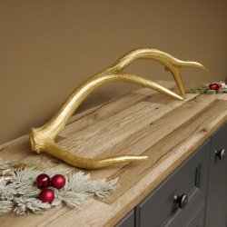 Rothirsch goldfarbig Länge 61 cm Hirsch Stange Abwurfstange 71.1.141