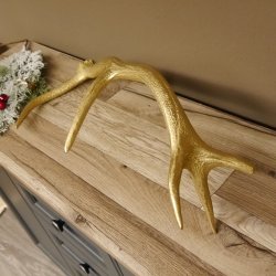 Rothirsch goldfarbig Länge 61 cm Hirsch Stange Abwurfstange 71.1.141