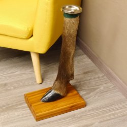 Bein Huf Fuß Geweih Ascher Hirsch mit Aschenbecher 27.5.4