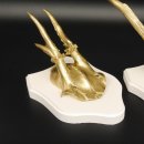 3 Stück Rehgeweihe goldene Rehgehörne weißen Schilder Geweih Reh bunt Deko Geschenk Idee 26.1.114