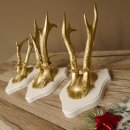 3 Stück Rehgeweihe goldene Rehgehörne weißen Schilder Geweih Reh bunt Deko Geschenk Idee 26.1.117