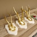 3 Stück Rehgeweihe goldene Rehgehörne weißen Schilder Geweih Reh bunt Deko Geschenk Idee 26.1.117