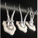 3 Stück Rehgeweihe silberne Rehgehörne weißen Schilder Geweih Reh bunt Deko Geschenk Idee 26.1.119