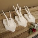 3 Stück Rehgeweihe weißen Rehgehörne weißen Schilder Geweih Reh bunt Deko Geschenk Idee 26.1.121