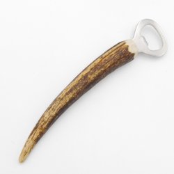 Bottle opener with deer antler L 18 cm Red deer antler rod handle 27.2.122