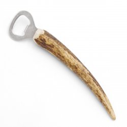 Bottle opener with deer antler L 18 cm Red deer antler rod handle 27.2.122