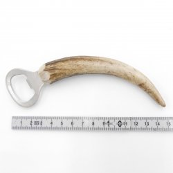 Abrebotellas con cuerno de ciervo L 15 cm Ciervo rojo Cuerno de ciervo Mango 27.2.123