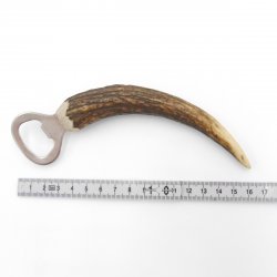 Abrebotellas con cuerno de ciervo L 15-16 cm Ciervo rojo Cuerno de ciervo Mango 27.2.126