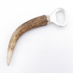 Bottle opener with deer antler L 16 cm Red deer antler rod handle 27.2.127