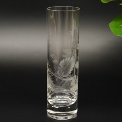 Vase geschliffenem Jagdmotiv Auerhahn Idee Geschenk