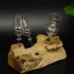 Schnapsanbieter 4 Gläser mit Stil auf Wurzel Steckglas Set Schnaps Geschenk Neu #27.60.1.10