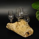 Schnapsanbieter 4 Gläser mit Stil auf Wurzel Steckglas Set Schnaps Geschenk Neu #27.60.1.8
