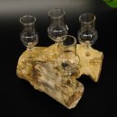 Schnapsanbieter 4 Gläser mit Stil auf Wurzel Steckglas Set Schnaps Geschenk Neu #27.60.1.8