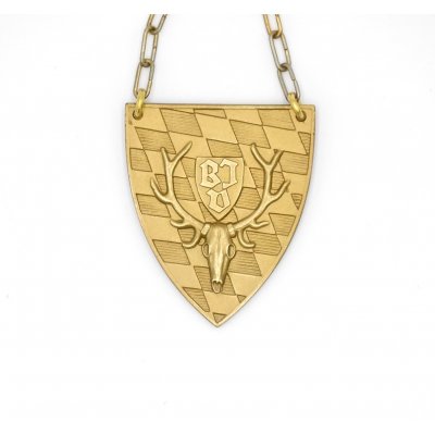 Medaille BJV Gold Prämierung Wappenförmig CIC Rehbock Trophäen Bewertung