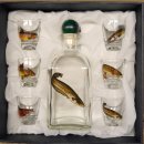 7-teiliges Schnaps Gläser Set mit Fisch Motive +...