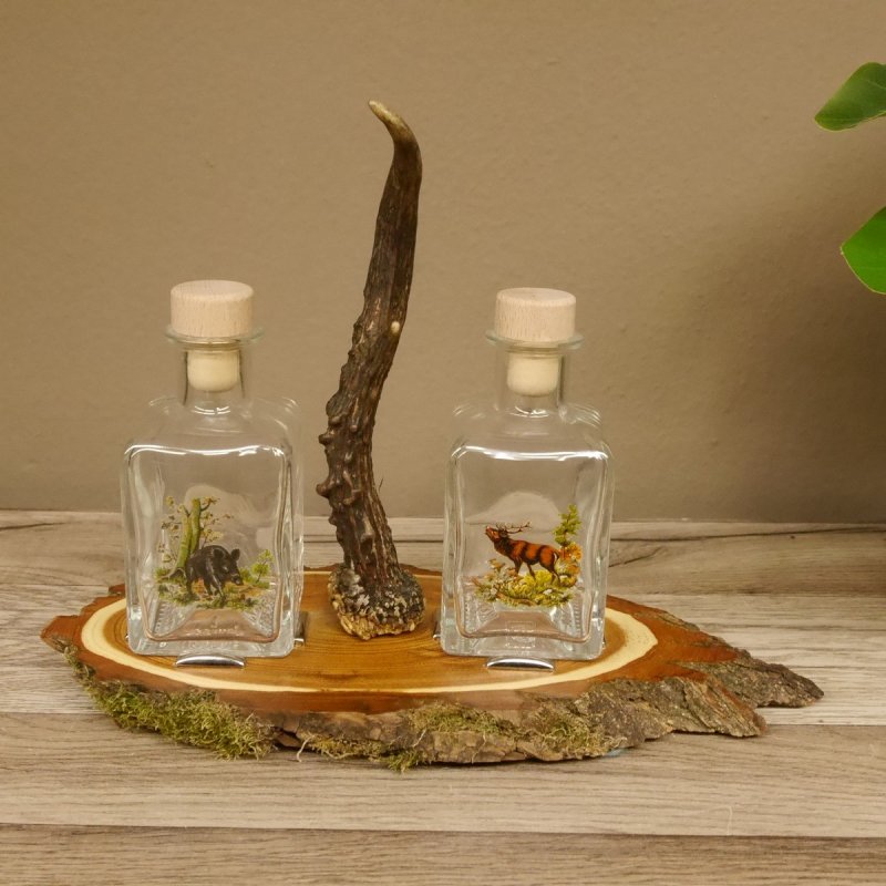 Carafe à Vinaigre Et Huile En Verre, 200ml, Avec Support - Neuf