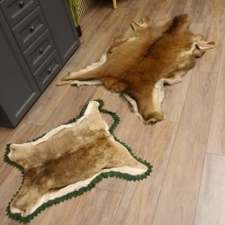 Hirschfell Mufflonfell Hirsch Mufflon Fell Fellreste für Bastler