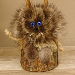 Wolpertinger Wolpi Mini Präparat taxidermy blaue Augen Höhe 23 cm 86.1.1.44