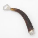 Flaschenöffner mit Hirsch Geweih Stange Hirschhorn Griff mit Endkappe Verzierung GL 22 cm 27.19.1.31