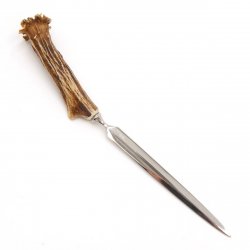 Brieföffner Brief Öffner mit Rehgeweih Horn Griff Reh Geweih Länge 17,5 cm 27.17.43