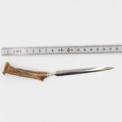 Brieföffner Brief Öffner mit Rehgeweih Horn Griff Reh Geweih Länge 17,5 cm 27.17.43