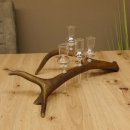 Schnapsanbieter 4 kleine Gläser Steckglas mit Stiel auf Rothirschstange Geschenk 27.60.2.15