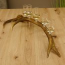 Schnapsanbieter 5 kleine Gläser Steckglas mit Stiel auf Rothirschstange Geschenk 27.60.2.24