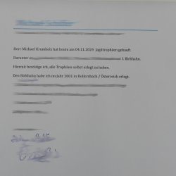 Birkhahn Hahn Ganzpräparat Präparat Höhe 45 cm mit Herkunftsnachweis 90.2.16