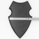 10 x Wappenschilder AF 19 x12 cm Reh Schild Trophäenschilder in Eiche dunkel 10 x Gehörnklammern