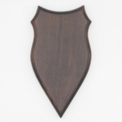 1 Stück Wappenschild AF 20 x10 cm Reh Schild Trophäenschild massivem Holz dunkel Neu