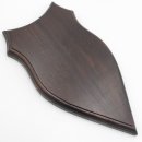 1 Stück Wappenschild AF 20 x10 cm Reh Schild Trophäenschild massivem Holz dunkel Neu
