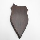 1 Stück Wappenschild AF 20 x10 cm Reh Schild Trophäenschild massivem Holz dunkel Neu