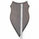 1 Stück Wappenschild AF 20 x10 cm Reh Schild Trophäenschild massivem Holz dunkel Neu