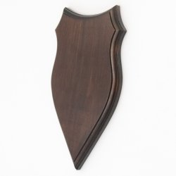 1 Stück Wappenschild AF 20 x10 cm Reh Schild Trophäenschild massivem Holz dunkel Neu