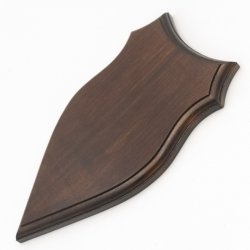 1 Stück Wappenschild AF 20 x10 cm Reh Schild Trophäenschild massivem Holz dunkel Neu