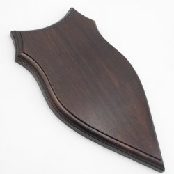 1 Stück Wappenschild AF 20 x10 cm Reh Schild Trophäenschild massivem Holz dunkel Neu