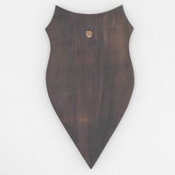 1 Stück Wappenschild AF 20 x10 cm Reh Schild Trophäenschild massivem Holz dunkel Neu