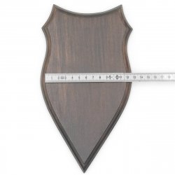 1 Stück Wappenschild AF 20 x10 cm Reh Schild Trophäenschild massivem Holz dunkel Neu