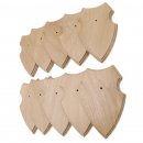 10 Stück Wappenschilder AF 19 x12 cm Reh Schild Trophäenschilder in Eiche hell Neu