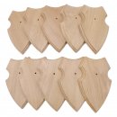 10 Stück Wappenschilder AF 19 x12 cm Reh Schild Trophäenschilder in Eiche hell Neu