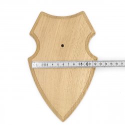 10 Stück Wappenschilder AF 19 x12 cm Reh Schild Trophäenschilder in Eiche hell Neu