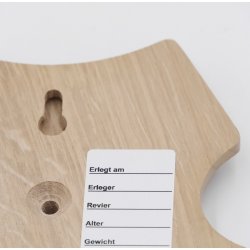 10 Stück Wappenschilder AF 19 x12 cm Reh Schild Trophäenschilder in Eiche hell Neu