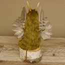 Wolpertinger Mini Murmel Plüsch Präparat mit Zapfen Fabelwesen mit Flügel und Geweih Wolpi 86.15.20