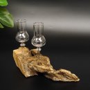 Schnapsanbieter kleine 2 Gläser mit Stiel auf Wurzel Steckglas Set Schnaps Geschenk Neu 27.60.1.53