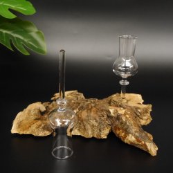 Schnapsanbieter kleine 2 Gläser mit Stiel auf Wurzel Steckglas Set Schnaps Geschenk Neu 27.60.1.53