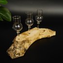 Schnapsanbieter kleine 3 Gläser mit Stiel auf Wurzel Steckglas Set Schnaps Geschenk Neu 27.60.1.54