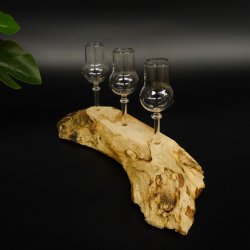 Schnapsanbieter kleine 3 Gläser mit Stiel auf Wurzel Steckglas Set Schnaps Geschenk Neu 27.60.1.54