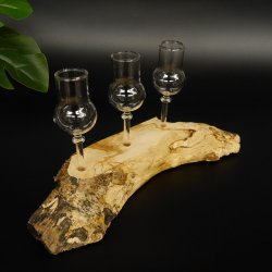 Schnapsanbieter kleine 3 Gläser mit Stiel auf Wurzel Steckglas Set Schnaps Geschenk Neu 27.60.1.54