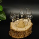 Schnapsanbieter kleine 6 Gläser mit Stiel auf Wurzel Steckglas Set Schnaps Geschenk Neu 27.60.1.64