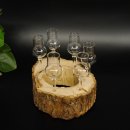 Schnapsanbieter kleine 6 Gläser mit Stiel auf Wurzel Steckglas Set Schnaps Geschenk Neu 27.60.1.64